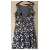UBR1 - Adrianna Papell Floral Lace Sleeveless Dress - Blue/Gray, US 20