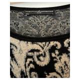 UBR1 - Peruvian Connection Black Damask Knit Dress - Size Large