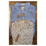 UBR1 - J.Crew Classic Irish Linen Short Sleeve Shirt M - Floral Print Slim Button-Down Shirt M