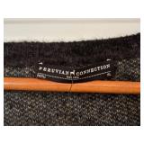 UBR1 - Peruvian Connection XL Folkloric Pullover - Embroidered Sleeve Knit Sweater