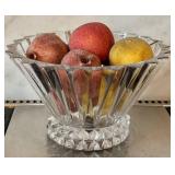 K - Crystal Bowl with Faux Fruit Decoration