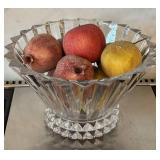 K - Crystal Bowl with Faux Fruit Decoration