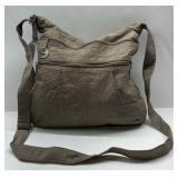 Travelon Crossbody Bag Gray Anti Theft Shoulder Purse Multi Pocket