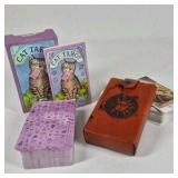 Tarot Card Lot Cat Tarot Deck Leather Case Astrology Cards Set