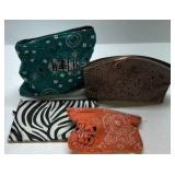 Cosmetic Bag Pouch Lot Patterned Makeup Bags Travel Organizer Assorted