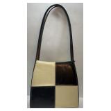 Gucci Shoulder Bag Black Cream Colorblock Slim Strap Purse