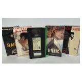 VHS Movie Lot 8 Mile Scarface Jerry Maguire ET Titanic Films