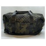 Sonoma Goods For Life Camo Quilted Duffel Bag Green Black Weekender Shoulder Strap