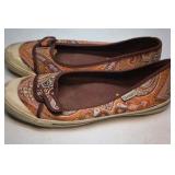 Skechers Mary Jane Flats Paisley Print Comfort Shoes Womens Size 8.5