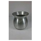 Vintage Aluminum Spittoon Cuspidor Pot Bellied Metal Tobacco Chew Container