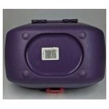 Plastic Lunch Box Case Purple Teal Pink Latch Handle Storage Carrier