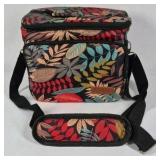 Fit & Fresh Insulated Lunch Bag Floral Pattern Shoulder Strap Cooler