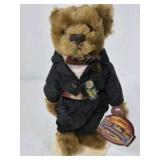 Boyds Bears Dex Brass Button Bear Plush Black Suit 2000s Tag