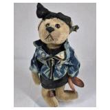 Boyds Bears Roxy Brass Button Bear Plush Denim Outfit 1990s Tag