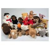 Ty Beanie Babies Plush Lot Mixed Animals with Ty Carry Case Official Club