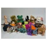 Ty Beanie Babies Plush Lot Mixed Animals Bears Elephant Giraffe with Tags