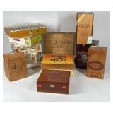 Cigar Box Lot Oliva Perdomo Romeo y Julieta Macanudo Wooden Storage Humidor Boxes