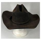 Bullhide Western Cowboy Hat Wool Felt Brown Size 7 3/8 Wide Brim