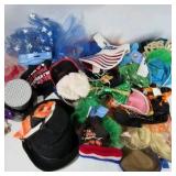 Dog Hats Accessories Lot Costumes Bandanas Bow Ties Holiday Pet Dress Up Bundle
