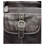 Brown Crossbody Bag Buckle Front Pocket Shoulder Purse Multi Compartment