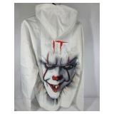IT Pennywise Graphic Hoodie White Horror Clown Pullover Sweatshirt XXL