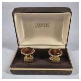 Avon Cufflink Tie Bar Lot Gold Tone Mens Jewelry Sets Vintage Style