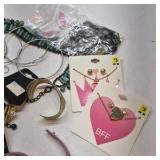 Mixed Costume Jewelry Lot Bracelets Necklaces Earrings Charms Assorted