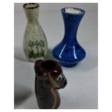 Mixed Ceramic Pottery Vase Bowl Lot Mini Bud Vases Dog Figurine