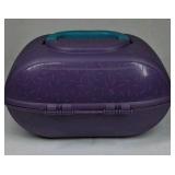 Plastic Lunch Box Case Purple Teal Pink Latch Handle Storage Carrier