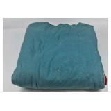 Patchwork Quilt Blanket Floral Cotton Blue Green Throw