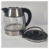Chefman Electric Glass Kettle Stainless Steel Cordless Base 1.7L