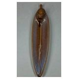 Vintage Ceramic Incense Burner Leaf Tray Turtle Accent Brown Glaze