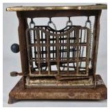 Vintage Electric Toaster Metal Wire Cage Bread Toaster