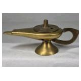 Vintage Brass Aladdin Style Oil Lamp Genie Lamp Incense Burner Decor