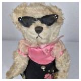 Ganz Cottage Collectibles Bear Sunglasses Pink Top Black Skirt Plush Display