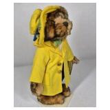 Brass Button Bears Mookie 1980s Raincoat Yellow Jacket Plush Collectible