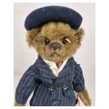 Boyds Bears Baxter Brass Button Bear Plush Pinstripe Suit 1900s Tag Glasses