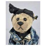 Boyds Bears Roxy Brass Button Bear Plush Denim Outfit 1990s Tag