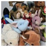 Ty Beanie Babies Plush Lot Mixed Animals Bears Dogs Elephant with Tags