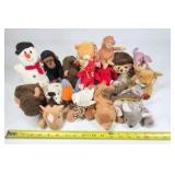 Ty Beanie Babies Plush Lot Mixed Animals with Ty Carry Case Official Club