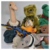 Ty Beanie Babies Plush Lot Mixed Animals Bears Elephant Giraffe with Tags
