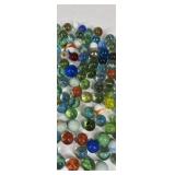 Lot of Glass Marbles Mixed Colors Swirl Cat Eye Shooter Size Assortment