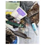 Mixed Craft Supplies Lot Sketch Book Stamps Ink Pads Feathers Decor DIY