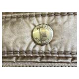 Nine West Gold Metallic Crossbody Bag Multi Pocket Shoulder Purse