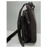 Brown Crossbody Bag Buckle Front Pocket Shoulder Purse Multi Compartment