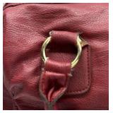 Rampage Red Satchel Handbag Gold Hardware Shoulder Purse Multi Zip