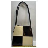 Gucci Shoulder Bag Black Cream Colorblock Slim Strap Purse