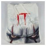 IT Pennywise Graphic Hoodie White Horror Clown Pullover Sweatshirt XXL