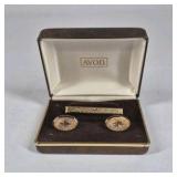 Avon Cufflink Tie Bar Lot Gold Tone Mens Jewelry Sets Vintage Style