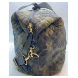 Sonoma Goods For Life Camo Quilted Duffel Bag Green Black Weekender Shoulder Strap